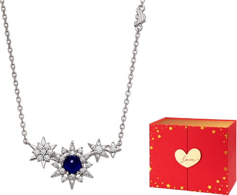 (Women) Emporio Armani Silver Necklace Starry Night Moon & Star Design 925 Silver EG3600040 Sizing (Women) Emporio Armani Silver Necklace Starry Night Moon & Star Design 925 Silver EG3600040