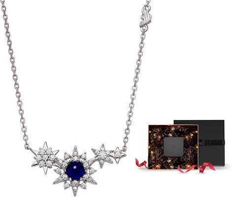 (Women) Emporio Armani Silver Necklace Starry Night Moon & Star Design 925 Silver EG3600040 1