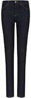 (Women) Emporio Armani Slim-Fit Mid-Rise Jeans in Solid Dark Blue. 8N2J18-2DG5Z-0941 (Women) Emporio Armani Slim-Fit Mid-Rise Jeans in Solid Dark Blue. 8N2J18-2DG5Z-0941