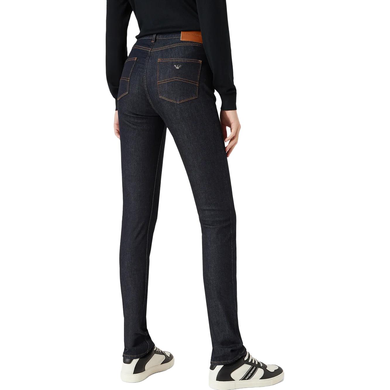 Shop (W) Emporio Armani Vaqueros Slim Fit Azul Oscuro de Talle Medio. 8N2J18-2DG5Z-0941