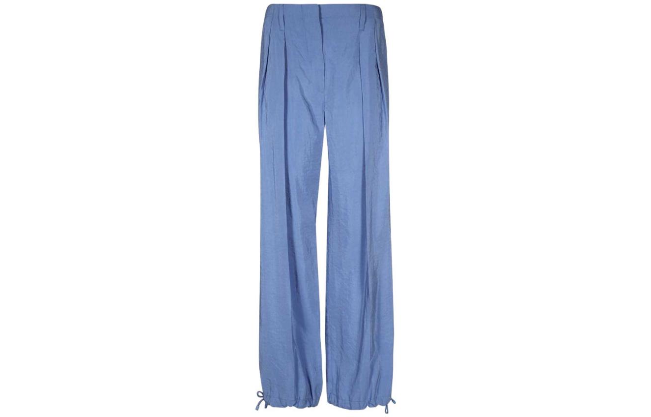 (Women) Emporio Armani  Solid Color Pleated Casual Pants - Blue. D4NP26-D2019-900