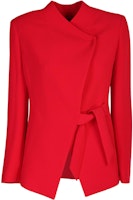 (Women) EMPORIO ARMANI Solid Color V-Neck Tie Jacket - Red 6H2G67-2NNJZ-0341 (Women) EMPORIO ARMANI Solid Color V-Neck Tie Jacket - Red 6H2G67-2NNJZ-0341