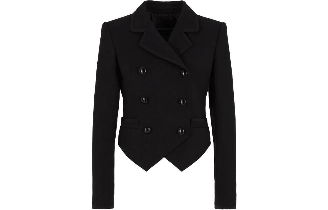 Order (W) 엠포리오 아르마니 더블 브레스티드 블랙 긴팔 블레이저. H4NG29-E2202-1999