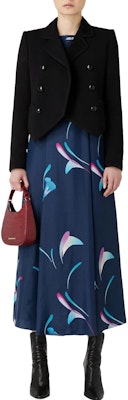 (W) 엠포리오 아르마니 더블 브레스티드 블랙 긴팔 블레이저. H4NG29-E2202-1999 Lookbook (W) 엠포리오 아르마니 더블 브레스티드 블랙 긴팔 블레이저. H4NG29-E2202-1999