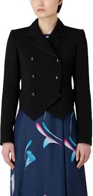 (W) 엠포리오 아르마니 더블 브레스티드 블랙 긴팔 블레이저. H4NG29-E2202-1999 Shop (W) 엠포리오 아르마니 더블 브레스티드 블랙 긴팔 블레이저. H4NG29-E2202-1999