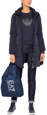 (W) エンポリオ アルマーニ ネイビー スタンドカラー ジップアップ ダウンジャケット 6G2L68-2NUHZ-0927 Lookbook (W) エンポリオ アルマーニ ネイビー スタンドカラー ジップアップ ダウンジャケット 6G2L68-2NUHZ-0927