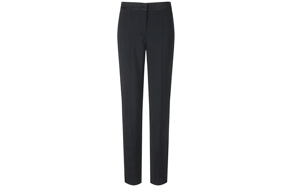 (Women) Emporio Armani  Solid Pleated Casual Pants Black Navy. 0NP08T-02003-999