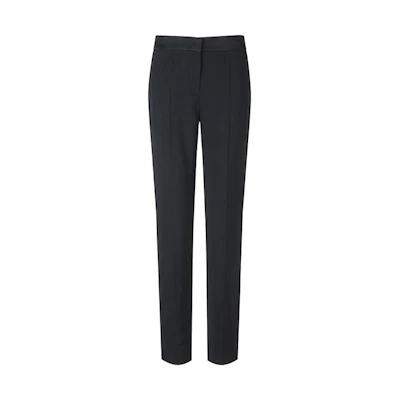 (Women) Emporio Armani Solid Pleated Casual Pants Black Navy. 0NP08T-02003-999