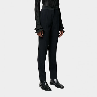 (W) Emporio Armani 实心褶皱休闲裤 黑色/藏青色 0NP08T-02003-999 Purchase (W) Emporio Armani 实心褶皱休闲裤 黑色/藏青色 0NP08T-02003-999