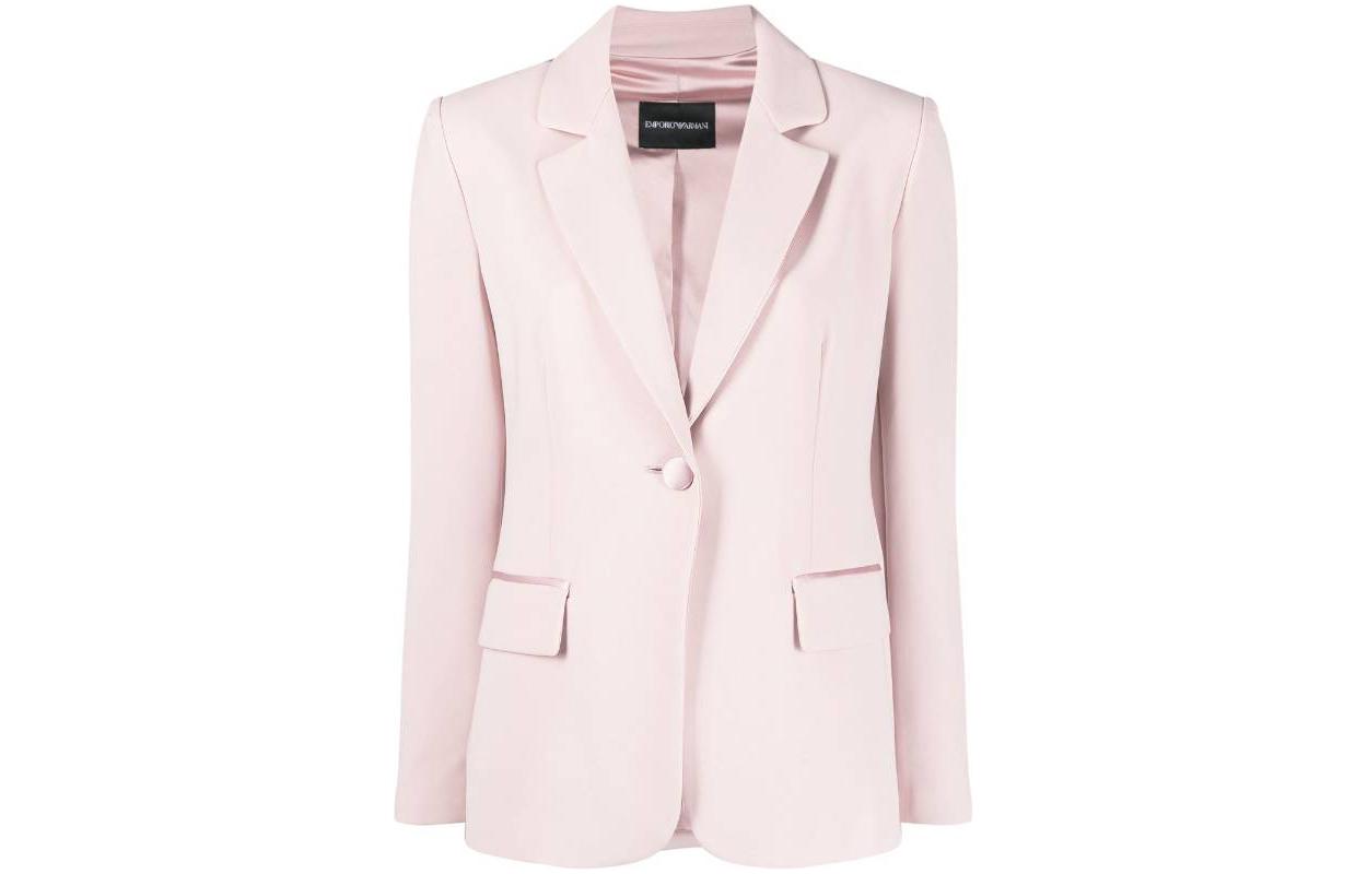 (Women) EMPORIO ARMANI  Solid Single-Breasted Blazer Light Pink FW22. H3NG2-XC993-2324 圖 2