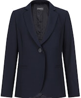 (Women) EMPORIO ARMANI Solid Single-Button Blazer SS23 - Dark Blue. 0NG3BT-02002-926 (Women) EMPORIO ARMANI Solid Single-Button Blazer SS23 - Dark Blue. 0NG3BT-02002-926