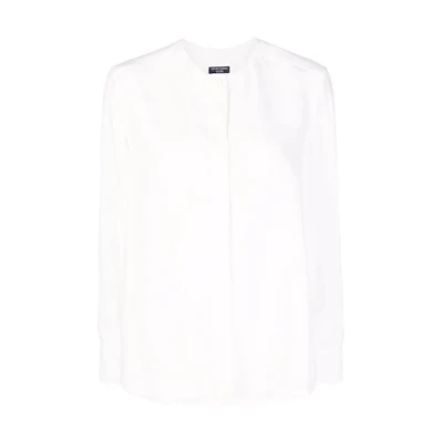 (Women) Emporio Armani SS21 White Long Sleeve Solid Button-Down Shirt. INC31T-I2024-1011