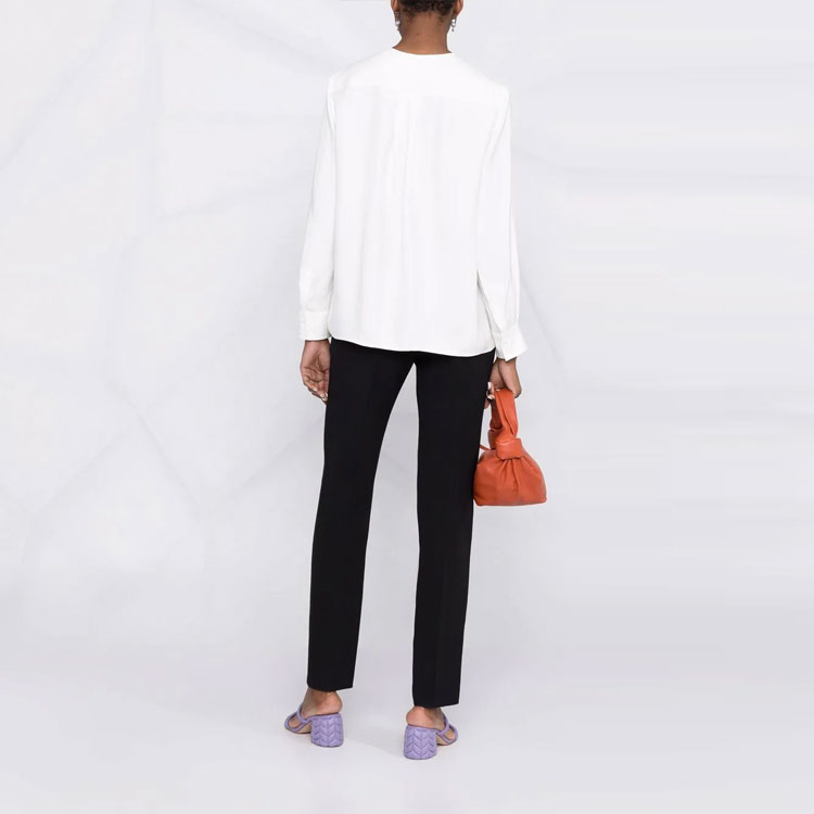 (Women) Emporio Armani  SS21 White Long Sleeve Solid Button-Down Shirt. INC31T-I2024-1011 圖 4