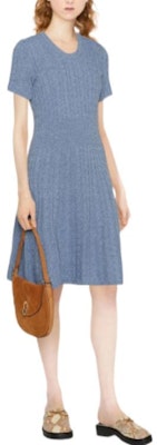 (W) エンポリオ アルマーニ SS22 ブルー ニット パフ ショートスリーブ ドレス 6L2AW3-2M15Z-0730 Lookbook (W) エンポリオ アルマーニ SS22 ブルー ニット パフ ショートスリーブ ドレス 6L2AW3-2M15Z-0730