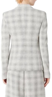 (W) Emporio Armani SS23 浅灰色格纹双排扣西装外套. D4NG15-D2102-1010 Shop (W) Emporio Armani SS23 浅灰色格纹双排扣西装外套. D4NG15-D2102-1010