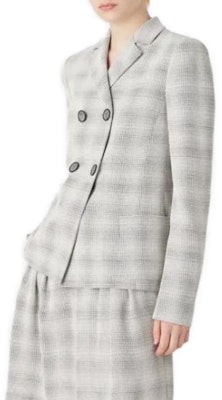 (W) Emporio Armani SS23 浅灰色格纹双排扣西装外套. D4NG15-D2102-1010 Purchase (W) Emporio Armani SS23 浅灰色格纹双排扣西装外套. D4NG15-D2102-1010