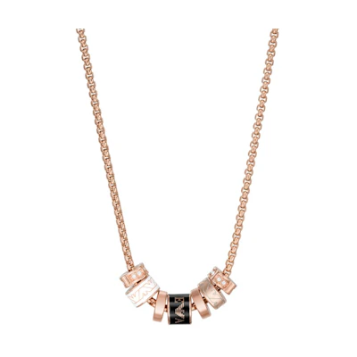 (Women) Emporio Armani Stainless Steel Necklace with Diamond Beads. EGS2931221