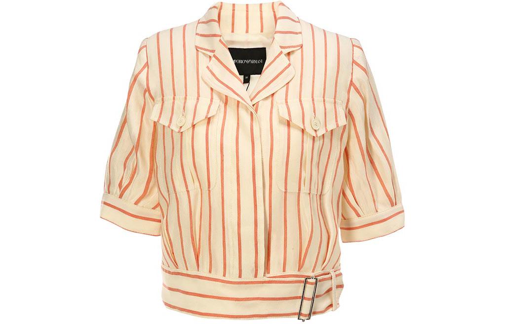 (Women) EMPORIO ARMANI  Striped Casual Short-Sleeve Shirt. 3H2B91-2N4JZ-F303 圖 2