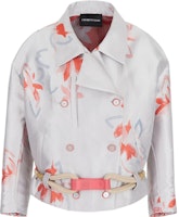 (Women) Emporio Armani White Floral Print Jacket FW22 INB11T-I2109-1016 (Women) Emporio Armani White Floral Print Jacket FW22 INB11T-I2109-1016