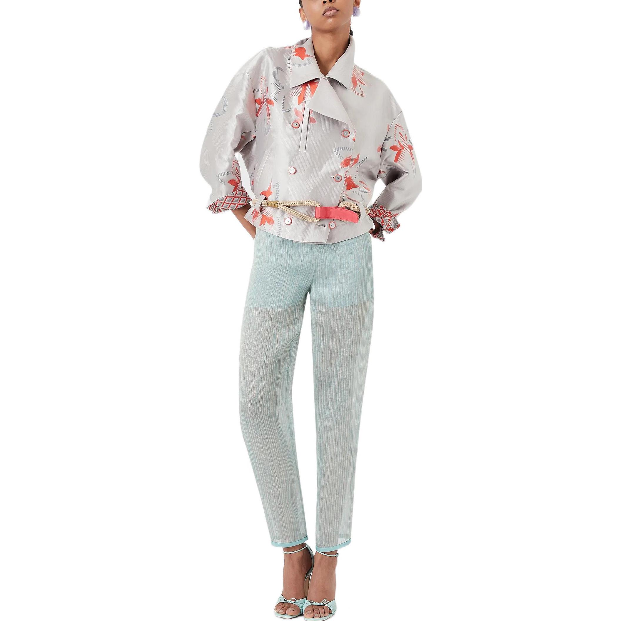 Lookbook (W) Chaqueta Emporio Armani Blanca con Estampado Floral FW22 INB11T-I2109-1016