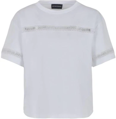 (Women) EMPORIO ARMANI White Logo Embroidered Oversized T-Shirt SS24. 3D2T7J-2JIDZ-0100 Buy (Women) EMPORIO ARMANI White Logo Embroidered Oversized T-Shirt SS24. 3D2T7J-2JIDZ-0100