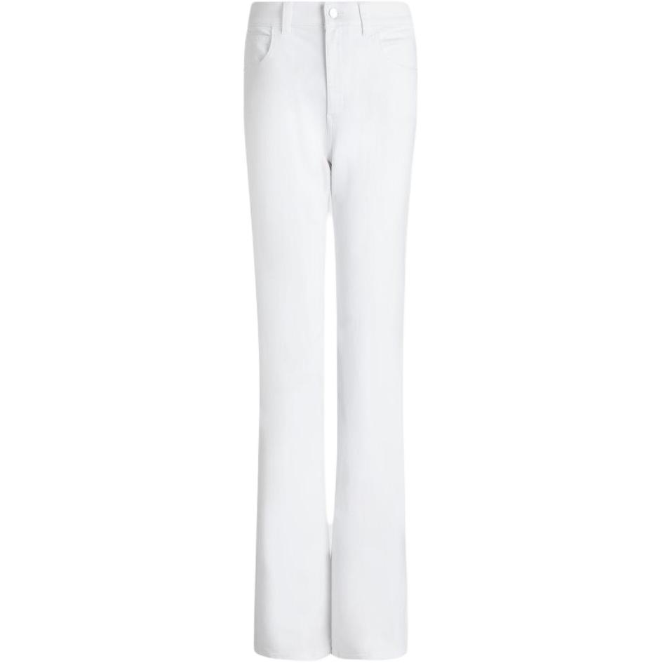 (Women) Emporio Armani  White Slim Fit Mid-Rise Jeans with Logo Tag FW23. 8N2J47-2NV3Z-0100