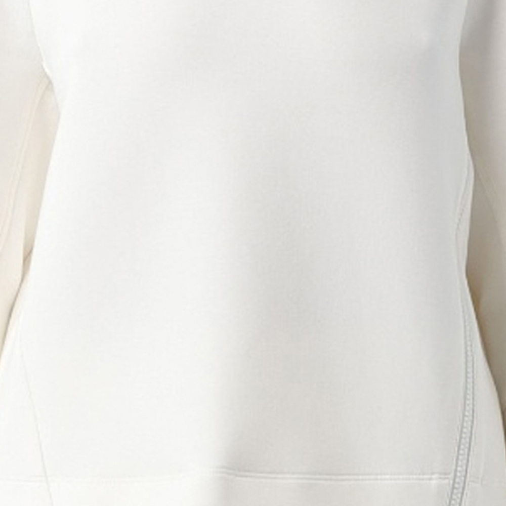 Sizing (Women) Emporio Armani  White Zipper Sweatshirt FW23 Casual Sportswear. 6R2M6D-1JHSZ-0101