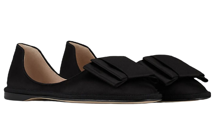(W) Emporio Armani Ballet Flat 'Black Bow Satin' 圖 3