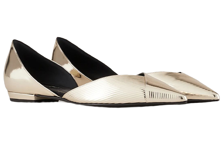 (W) Emporio Armani Ballet Flat 'Gold Stripe Metallic' 圖 2