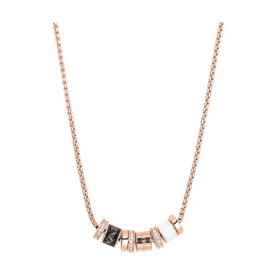 (Women) Emporio Armani Beaded Crystal Waist Steel Necklace EGS2424221