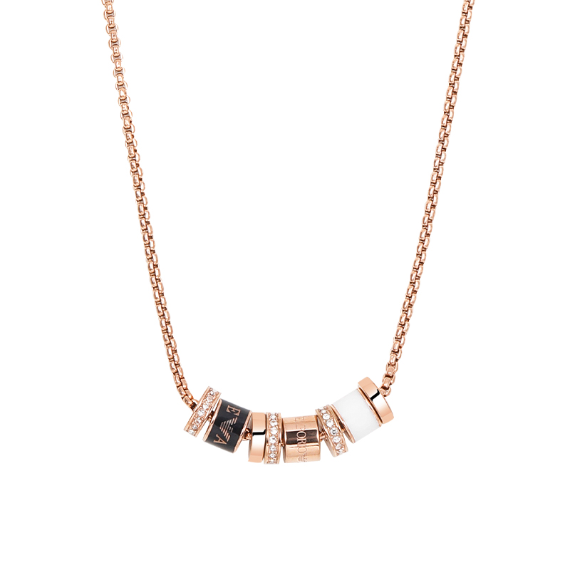 Order (W) Emporio Armani 水晶珠腰链钢项链 EGS2424221