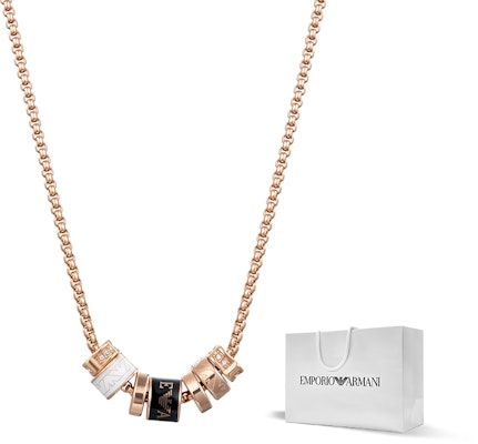 (Women) Emporio Armani Beaded Crystal Waist Steel Necklace EGS2424221 Lookbook (Women) Emporio Armani Beaded Crystal Waist Steel Necklace EGS2424221