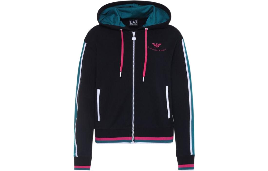 (Women) Emporio Armani Black Hoodie Casual Sweatshirt 3HTM41-TJ31Z-1200