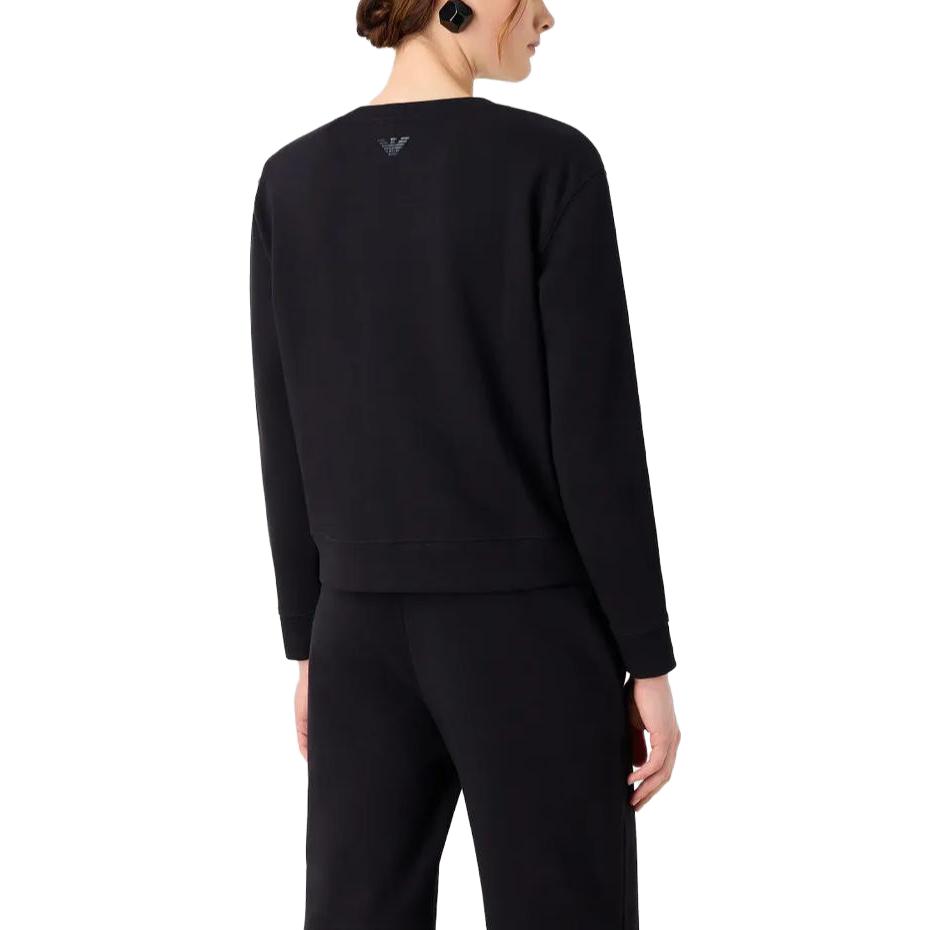 (Women) Emporio Armani Black Letter Print Crewneck Long Sleeve Sweatshirt 8N2M9E2-J49Z1-F903 圖 5