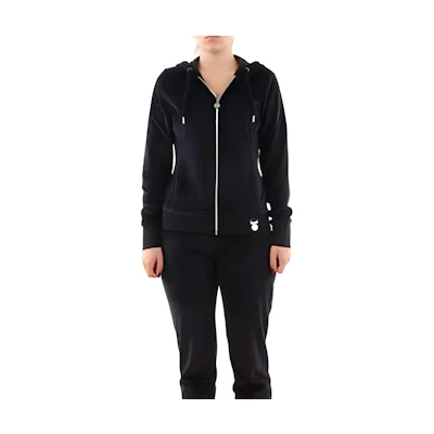 (Women) Emporio Armani Black Minimalist Hoodie Long Sleeve Jacket 6ZTV58-TJN9Z-1200