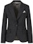 Order (W) Emporio Armani Blazer Hitam Kotak Butang Tunggal dengan Poket Patch. 6K2G76-2N9AZ-F603