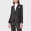 Shop (W) Emporio Armani Blazer Hitam Kotak Butang Tunggal dengan Poket Patch. 6K2G76-2N9AZ-F603