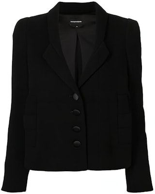 (W) EMPORIO ARMANI Blazer Hitam Single-Breasted dengan Bahu Berstruktur 6K2G63-2NWBZ-0999 Buy (W) EMPORIO ARMANI Blazer Hitam Single-Breasted dengan Bahu Berstruktur 6K2G63-2NWBZ-0999