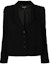 Buy (W) EMPORIO ARMANI Blazer Hitam Single-Breasted dengan Bahu Berstruktur 6K2G63-2NWBZ-0999