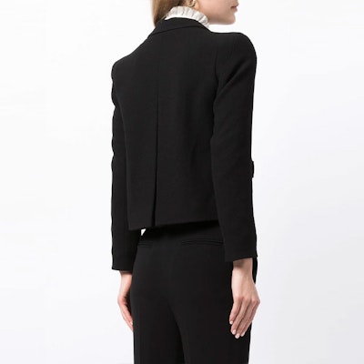 (W) EMPORIO ARMANI Blazer Hitam Single-Breasted dengan Bahu Berstruktur 6K2G63-2NWBZ-0999 Shop (W) EMPORIO ARMANI Blazer Hitam Single-Breasted dengan Bahu Berstruktur 6K2G63-2NWBZ-0999