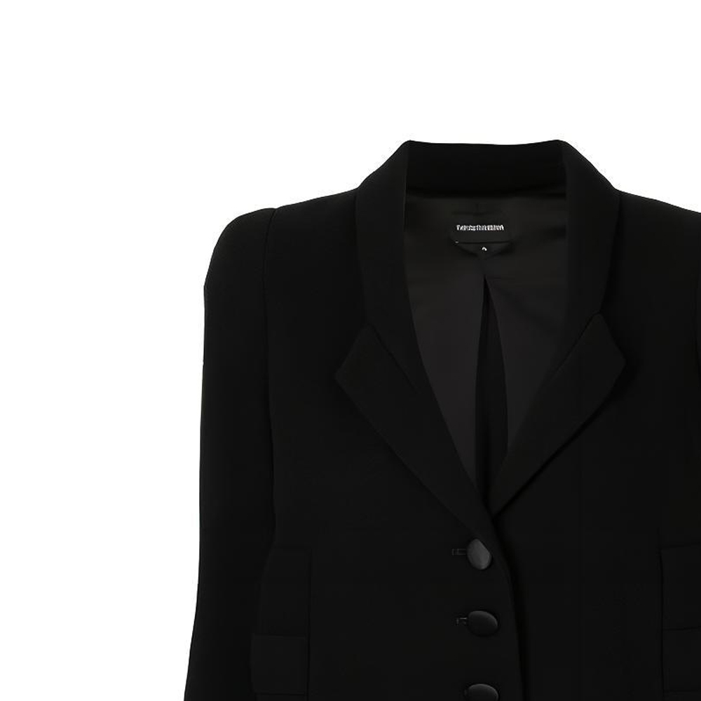 Details for (W) EMPORIO ARMANI Blazer Hitam Single-Breasted dengan Bahu Berstruktur 6K2G63-2NWBZ-0999