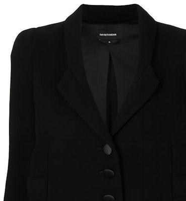 (W) EMPORIO ARMANI Blazer Hitam Single-Breasted dengan Bahu Berstruktur 6K2G63-2NWBZ-0999 Details for (W) EMPORIO ARMANI Blazer Hitam Single-Breasted dengan Bahu Berstruktur 6K2G63-2NWBZ-0999