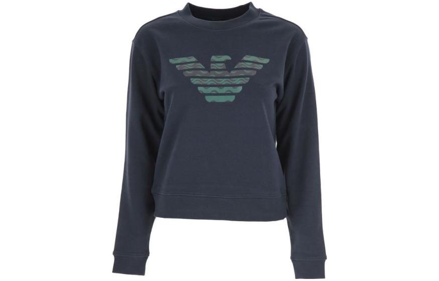(Women) Emporio Armani Blue Logo Print Crewneck Long-Sleeve Sweatshirt 6K2M8Z-2J49Z-0919 圖 2