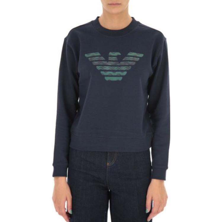 (Women) Emporio Armani Blue Logo Print Crewneck Long-Sleeve Sweatshirt 6K2M8Z-2J49Z-0919 圖 3
