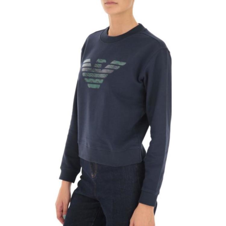 (Women) Emporio Armani Blue Logo Print Crewneck Long-Sleeve Sweatshirt 6K2M8Z-2J49Z-0919 圖 5