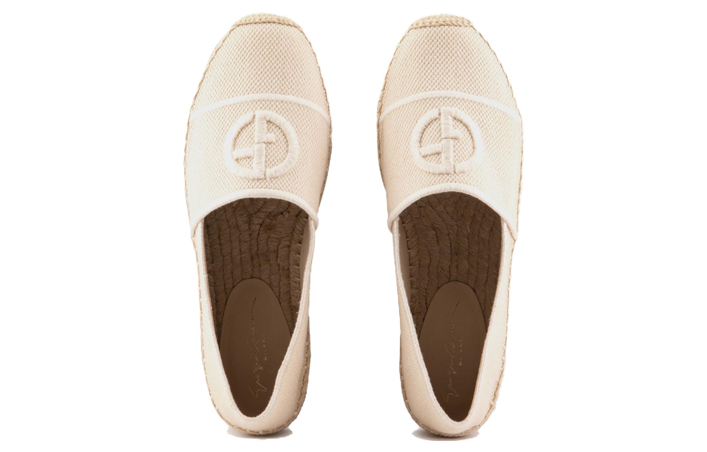 Lookbook (W) 엠포리오 아르마니 캔버스 슬립온 (라이트 브라운) X1S022XN8331A666