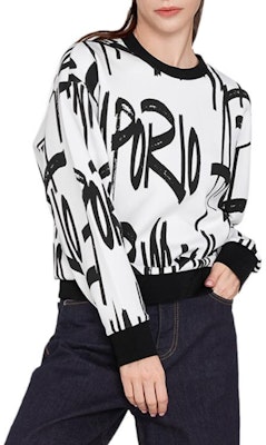 (W) エンポリオ アルマーニ カプセル ロゴ オーバーサイズ クルーネック スウェットシャツ レディース ブラック 6K2M6R-1JHSZ-F160 Purchase (W) エンポリオ アルマーニ カプセル ロゴ オーバーサイズ クルーネック スウェットシャツ レディース ブラック 6K2M6R-1JHSZ-F160