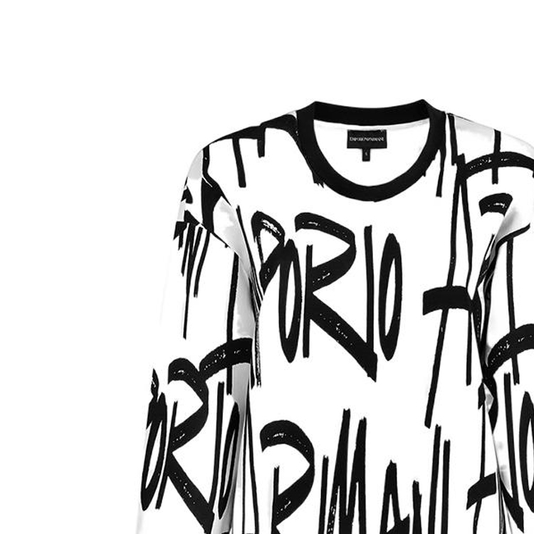 Details for (W) エンポリオ アルマーニ カプセル ロゴ オーバーサイズ クルーネック スウェットシャツ レディース ブラック 6K2M6R-1JHSZ-F160