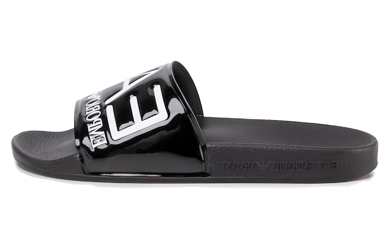 (Women) Emporio Armani Casual Simple Slide Sandals Black XCP001XCC22K001
