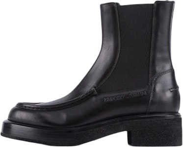 (W) 安普里奥·阿玛尼黑色环保皮切尔西靴 X3N158XF267100002 Buy (W) 安普里奥·阿玛尼黑色环保皮切尔西靴 X3N158XF267100002